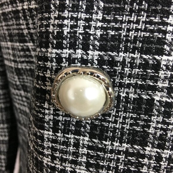 Vintage Good Times Black Plaid Pearl Button Blouse - Picture 2 of 8